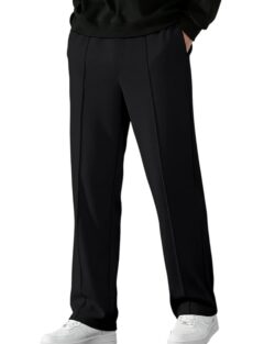 Textured Straight Fit Trouser | Premium Stretch Fabric | Comfortable Regular Fit | Casual & Formal Wear Pant for Men