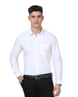 Scott International Shirt for Men | Solid Full Sleeves Wrinkle Free Mens Shirts | Cotton Formal Shirts for Men Regular Fit | Stylish Mens Shirt | Plain Shirt for Man