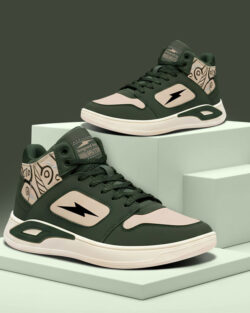 Thunder Strike-211 High-Top Shoes | Stylish & Comfortable |shoes for men High Tops For Men (Beige, Green