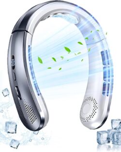 Portable Bladeless Rechargeable 𝐍𝐞𝐜𝐤 𝐅𝐚𝐧 Upgrade 360° Airflow Super Quiet 9000mAh USB Charging Cold Air Neck Fan, Hands-Free Wearable Cooling New 𝟏𝟎𝟎 𝐇𝐢𝐠𝐡