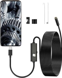 Mobile Endoscope Camera,Type-C Compatible, 720P HD with 6 LED Light,Waterproof