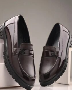 Men coffee brown loafers