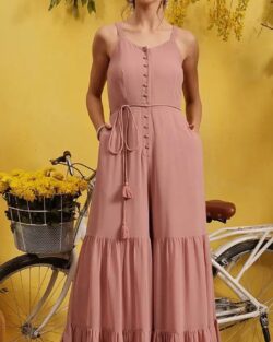 Women Shoulder Straps Basic Jumpsuit