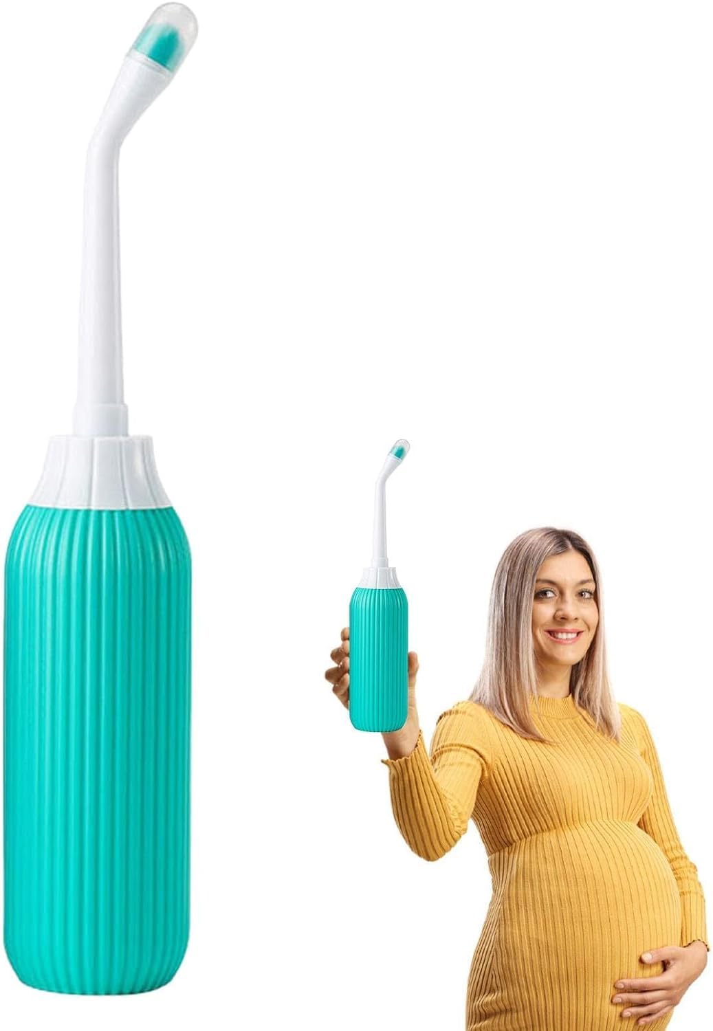 500ML Plastic Retractable Handheld Water Spray Bidet, Easy-to-use Portable Bidet with Angled Nozzle Spray, Travel Bag (Multicolor)