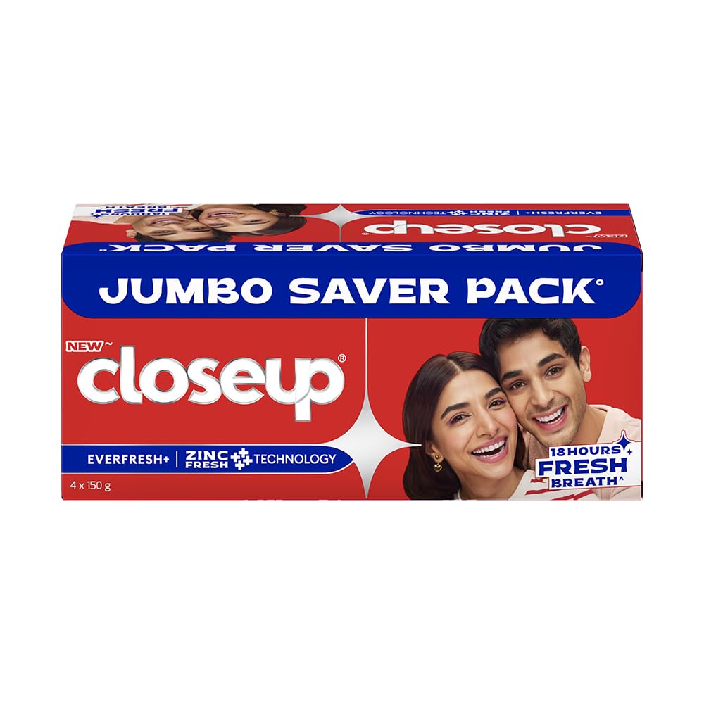 Close Up Toothpaste | Long lasting 18 Hours Of Fresh Breath & White Teeth - 600g (Pack of 4) - Image 2