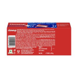 Close Up Toothpaste | Long lasting 18 Hours Of Fresh Breath & White Teeth - 600g (Pack of 4)