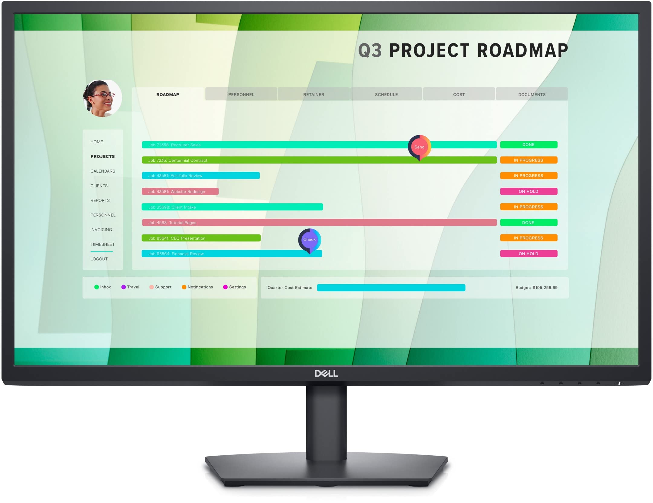 Dell-E2723HN (68.58 cm) FHD Monitor 5 Year Warranty, 1920x1080@60 Hz, IPS Panel|Anti-Glare, 8 ms (G-to-G Normal), 5 ms (G-to-G Fast)|300 cd/m², 16.7m Colors, VGA HDMI, Adjustment Tilt. - Image 3
