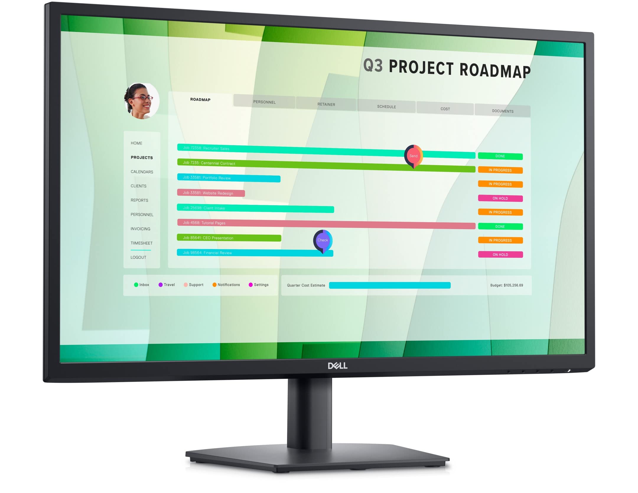 Dell-E2723HN (68.58 cm) FHD Monitor 5 Year Warranty, 1920x1080@60 Hz, IPS Panel|Anti-Glare, 8 ms (G-to-G Normal), 5 ms (G-to-G Fast)|300 cd/m², 16.7m Colors, VGA HDMI, Adjustment Tilt. - Image 2