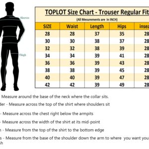 TOPLOT Men's Formal Trouser | Slim Fit Tailored Design | Comfortable, Structured Look with Clean Finish | Elegant Styling for Daily Use | Office, Formal & Business Wear (Formal-5068-Teal-42)