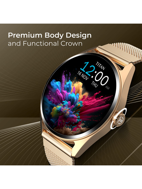 Crest 1.43 AMOLED AOD Working Crown BT & SOS Calling Health Suite IP68 Smart Watch