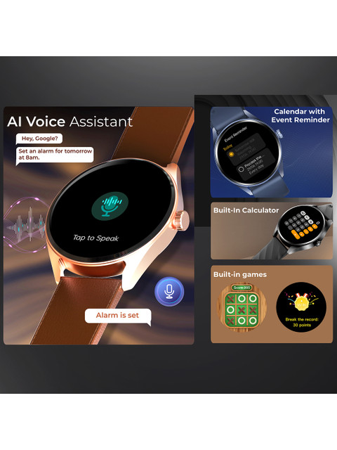 Crest 1.43 AMOLED AOD Working Crown BT & SOS Calling Health Suite IP68 Smart Watch