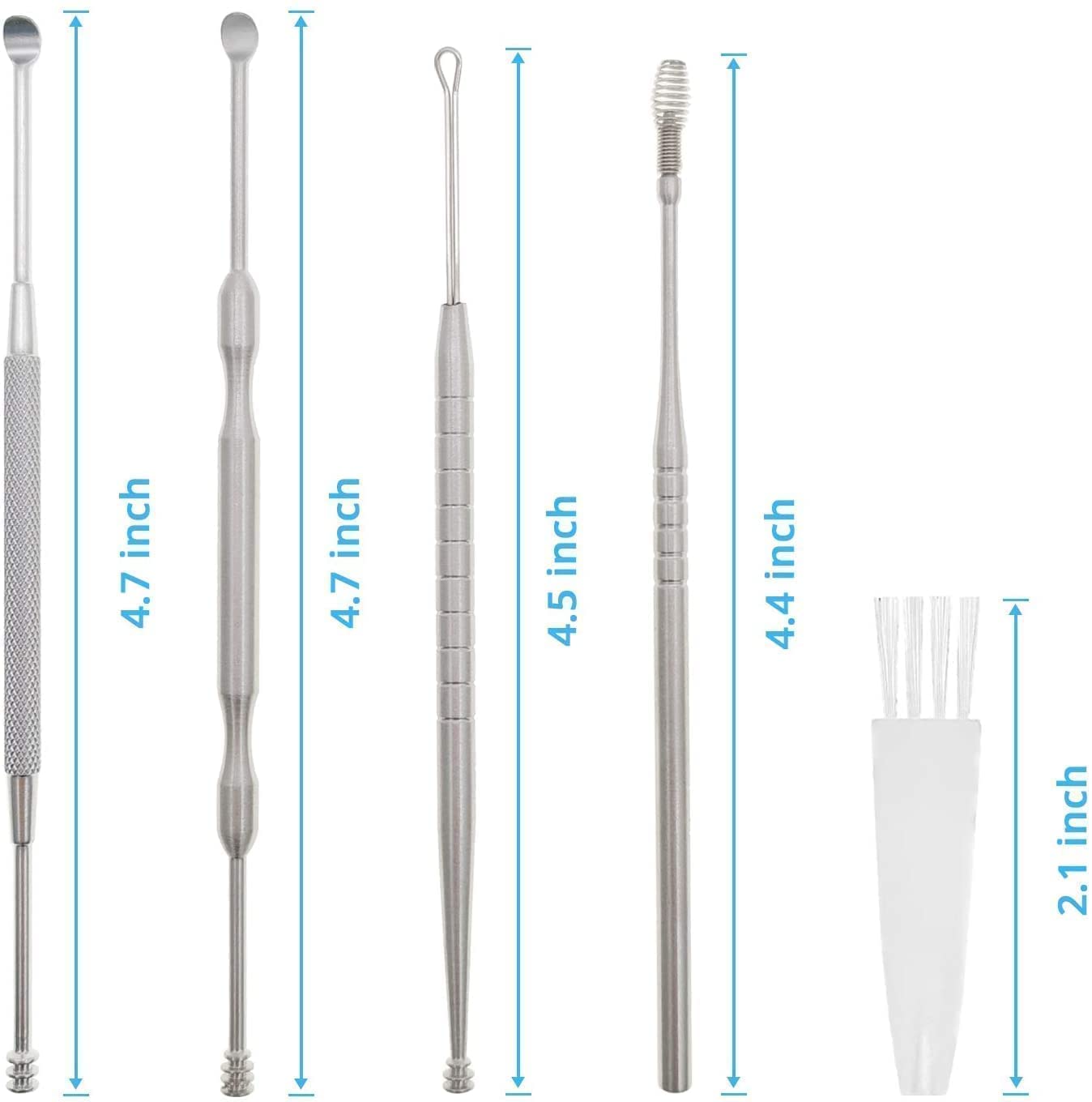 Ear Wax Cleaner Resuable Ear Cleaner Earpick Tool Set with Storage Box Ear Wax Remover Tool Kit with Ear Curet