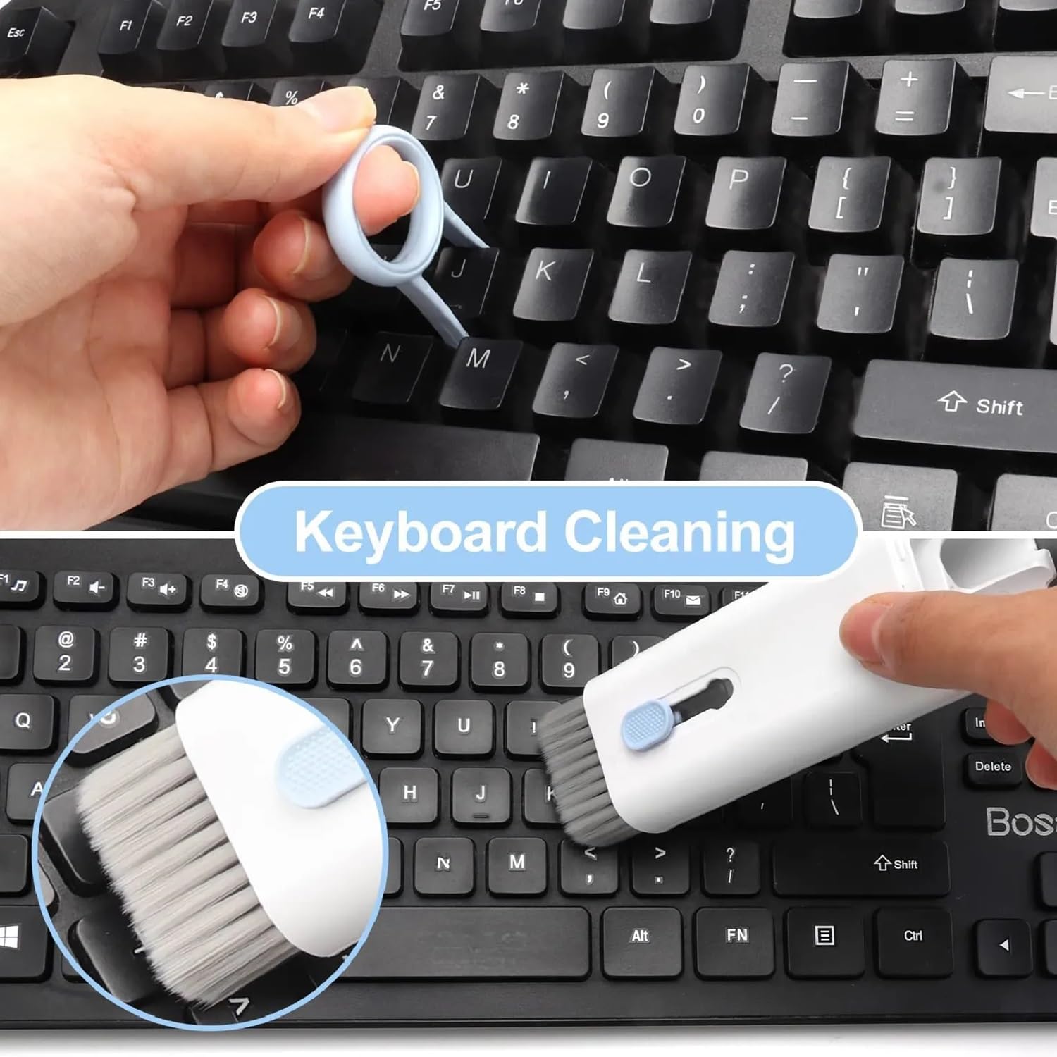 Elfora 7 in 1 Electronic Cleaner kit | Cleaning Kit for iPad | iPhone | Airpods | Monitor Screen | Keyboard | Dust Brush Including Soft Sweep | Swipe | Airpod Cleaner Pen | Key...