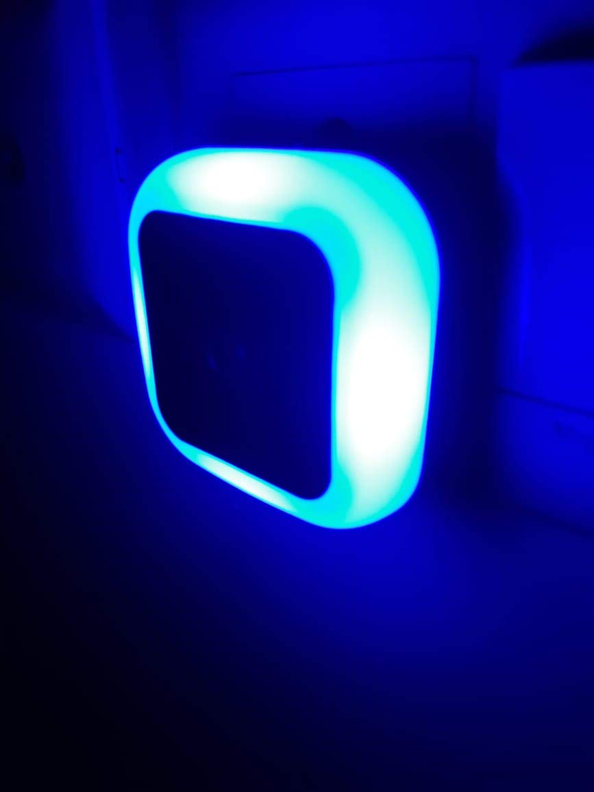HOARD Polycarbonate 0.5W Led Plug In Smart Night Lamp With, Automatic Sensor -(Blue) Pack Of 1
