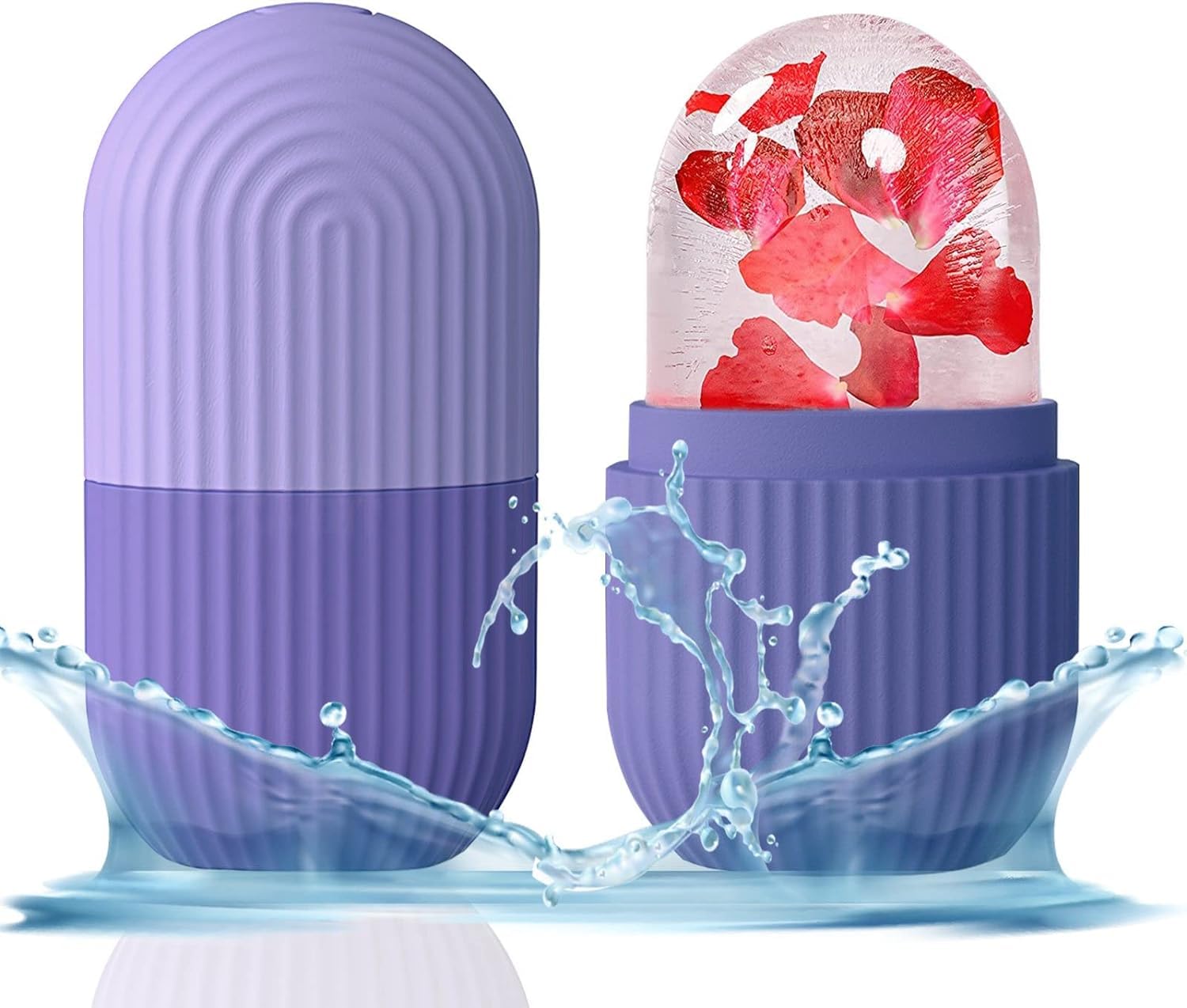 Inovera (Label) Ice Roller For Face Massager | Reusable Ice Holder Tool For Glowing & Clear Skin | Easy To Use And Carry | Cold Massage Therapy For Skin (Pink)