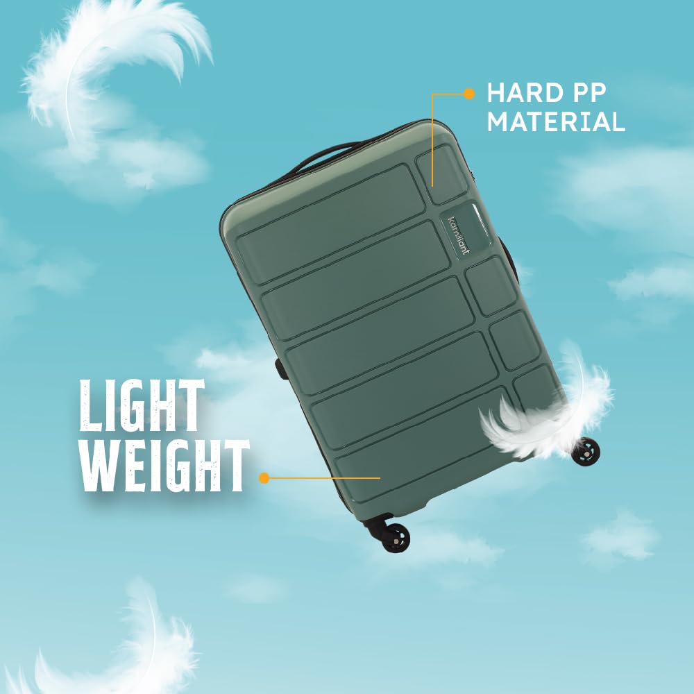 Kamiliant American Tourister Harrier|Trolley Bag Check-in Large Size (79 cms) for Travel| Hard Case Polypropylene (PP) Suitcase|360° 4-Wheel Spinner Luggage Trolley|Combination...