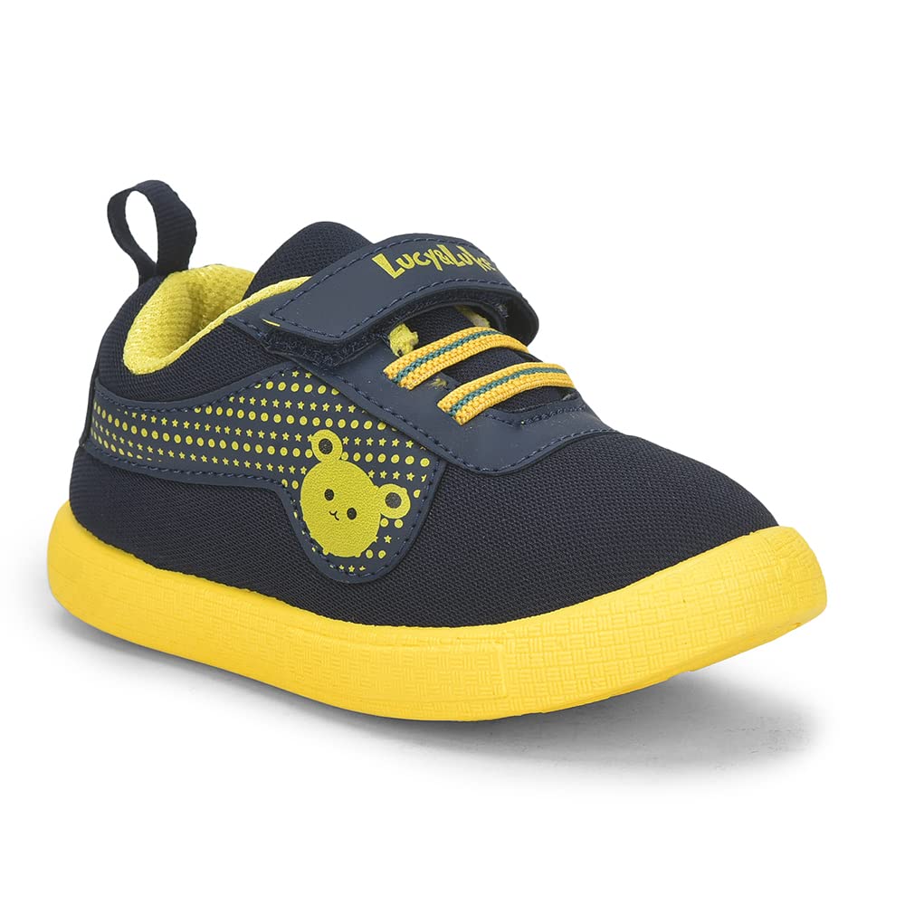 Liberty Lucy&Luke BASTIAN-2E Slip-on Casual Shoes for Kids with PVC Sole | Canvas Upper Sneakers | Quick-Wear Velcro Closure | Stylish, Lightweight & Comfortable Footbed