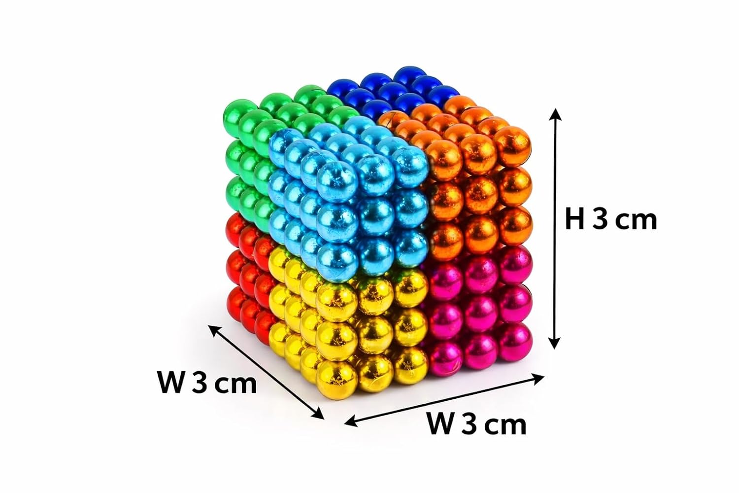 Magnetic Balls New Trending 216 Pcs Ball Toys for Kids - New Trending 6x6 Cube with 6 Colors 5mm Balls with Metal Storage Tin with Rainbow Color Magnetic Pen, Fidget Cool Gadget...