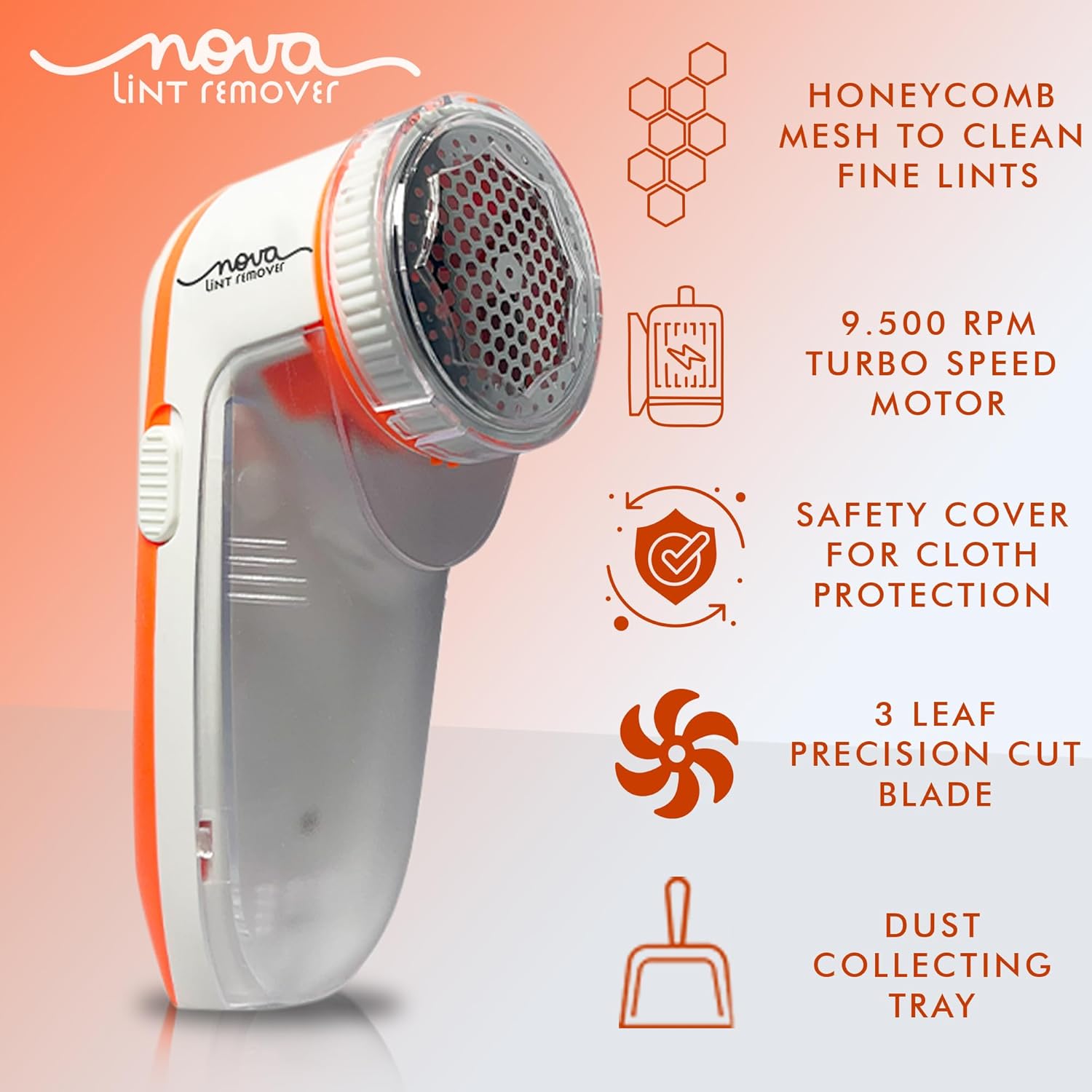 Nova Lint Remover for Clothes Fabric Cleaner for Woolen Clothes | 1 Year Warranty