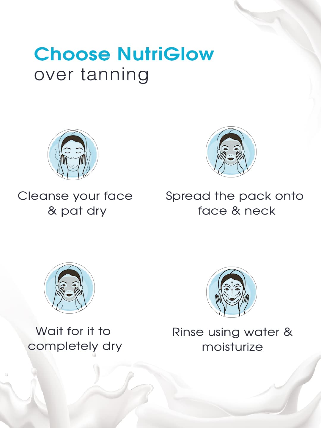 NutriGlow Advanced Organics De Tan Cream Mask Skin Lightning All Skin Types, 100 g