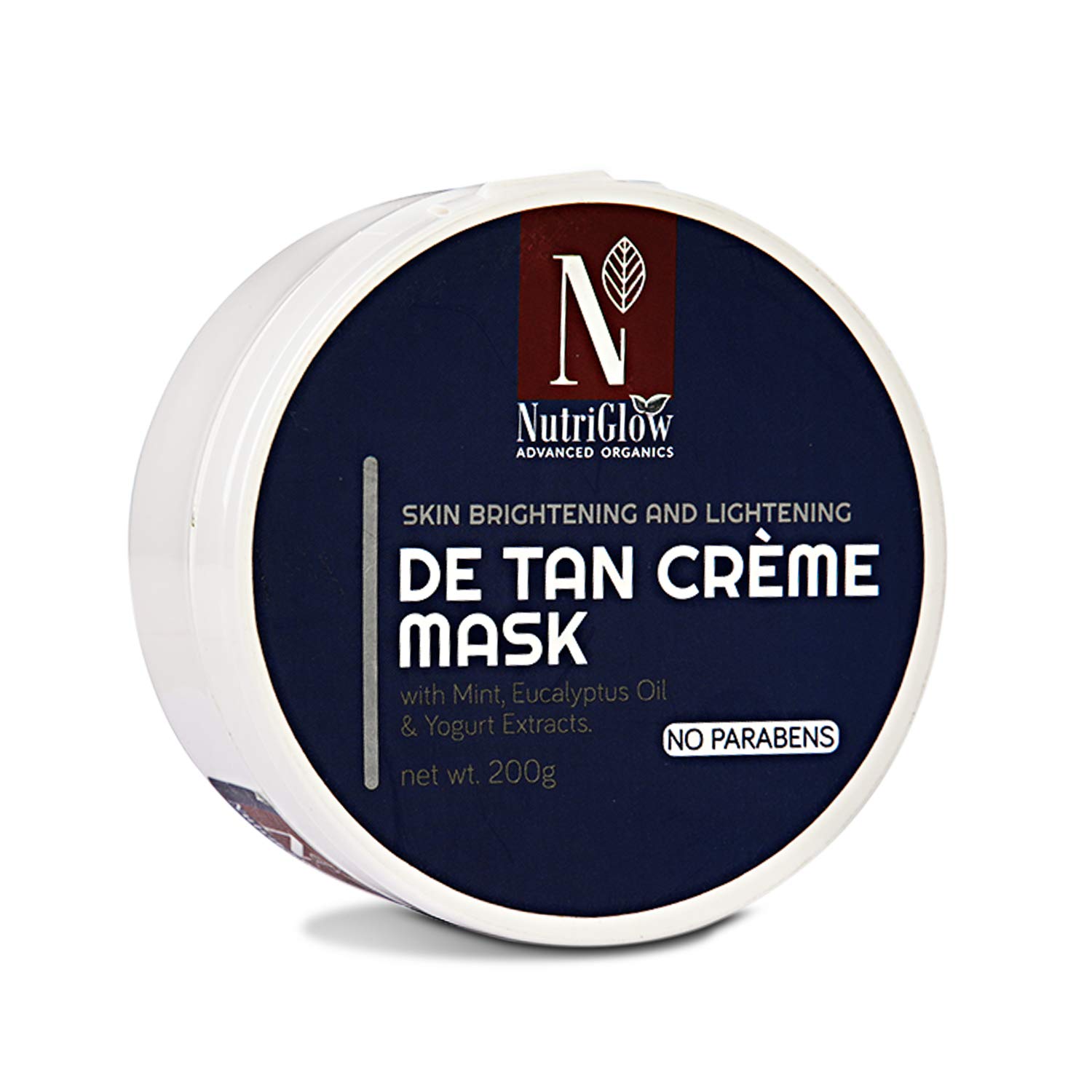 NutriGlow Advanced Organics De Tan Cream Mask Skin Lightning All Skin Types, 100 g