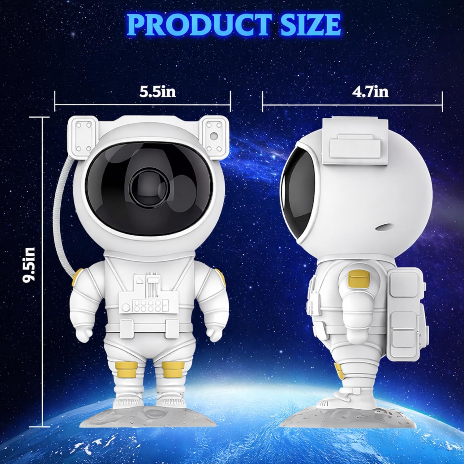 One94Store Astronaut Galaxy Projector Night Light – 360° Rotating Nebula Star Projector with Remote Control, Timer & Adjustable Head – Space Lamp for Kids’ Bedroom, Gifts,...