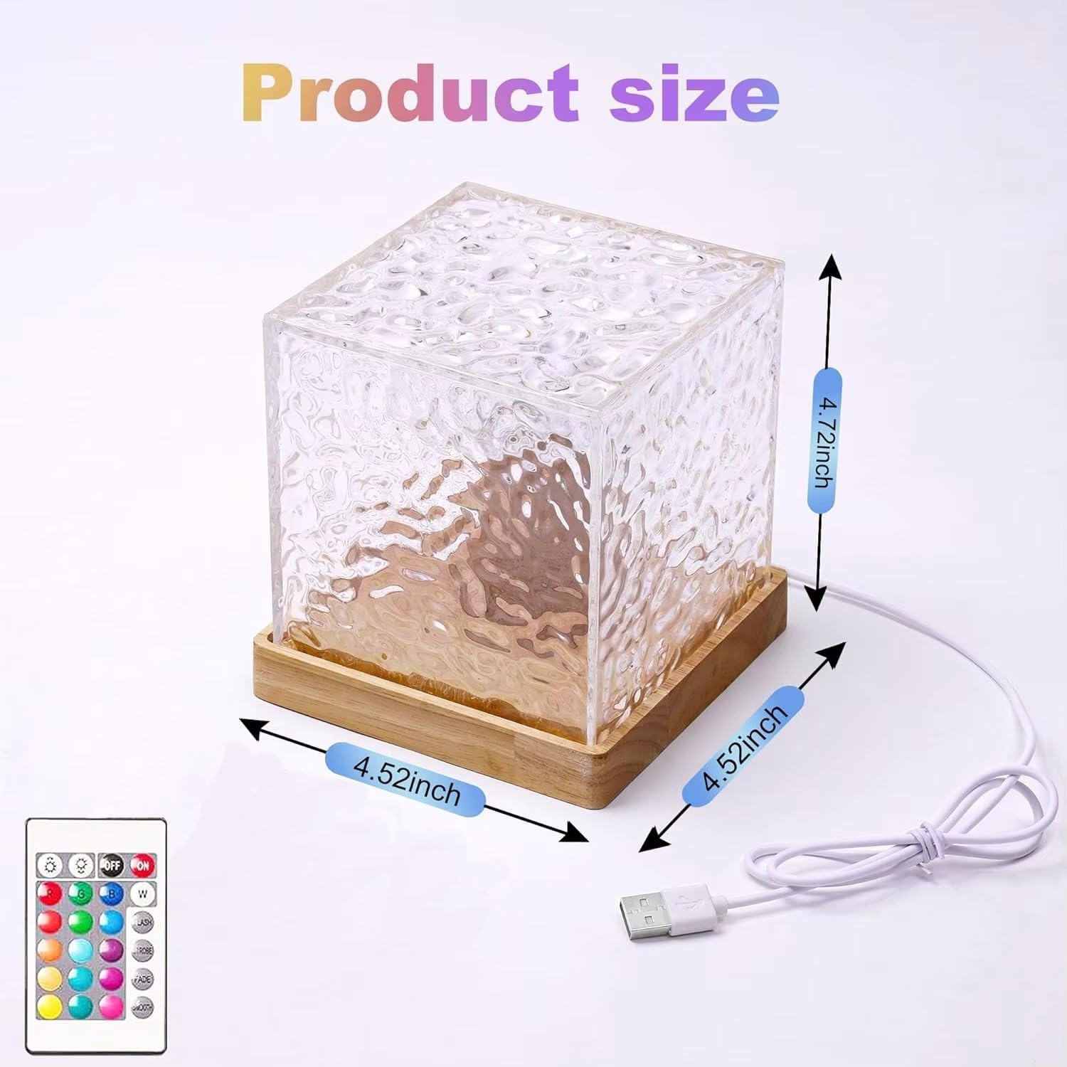 One94Store Romantic Ocean Wave Night Light Projector Lamp – 3D Water Wave LED Projection Lamp with Remote Control for Bedroom, Romantic Decor, Valentine Day Gift, Love Gift for...