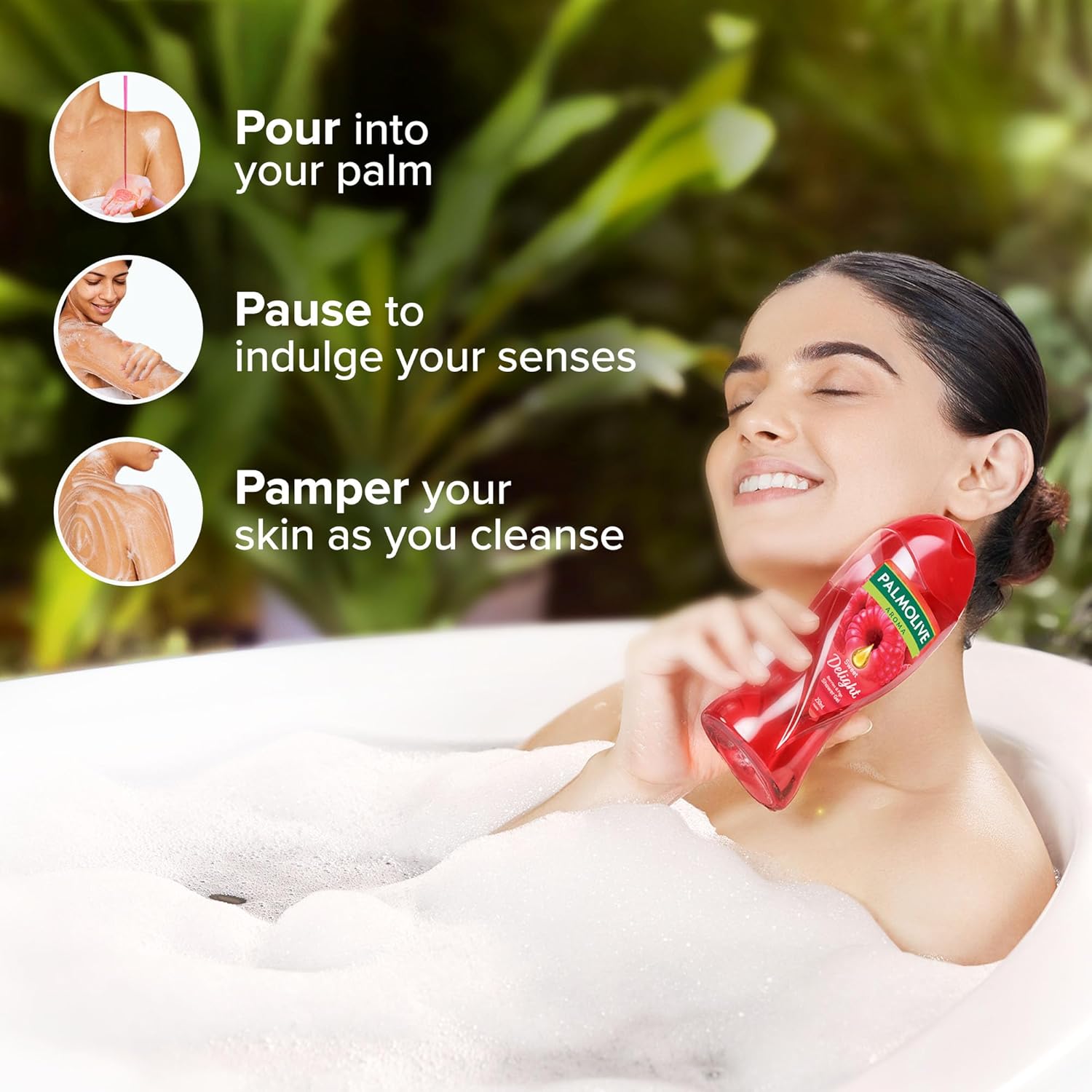 Palmolive Juicy Berries & Figs Aroma Sweet Delight Body Wash | Mood boosting fragrance | Nourishing | For naturally bright skin | No paraben & silicone, pH balanced, Body Wash...