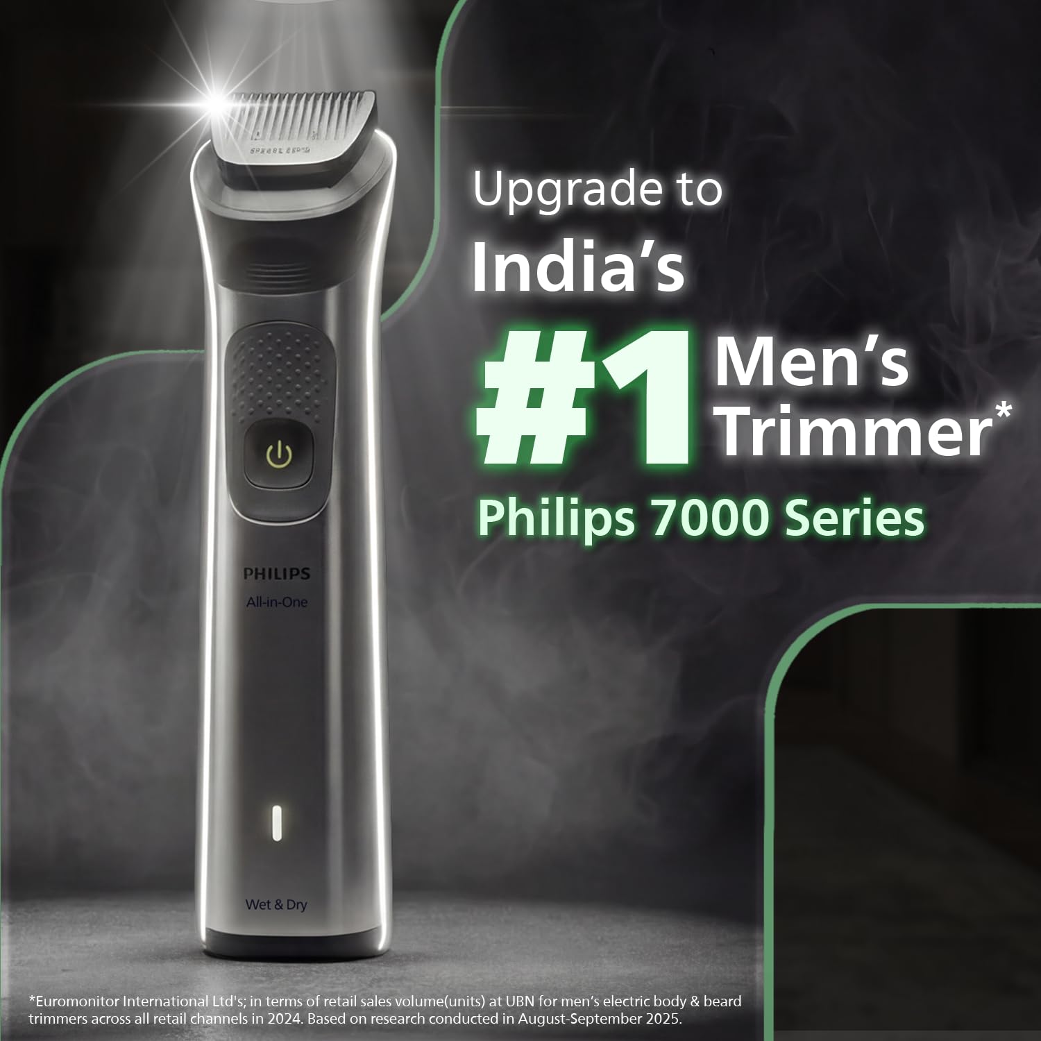 Philips India's No.1 Men's Trimmer | BeardSense Technology | Self-sharpening blades | 13-in-1 Grooming Kit- Beard,Hair,Body, Nose,Intimate | 120min. runtime | 100% Showerproof |...