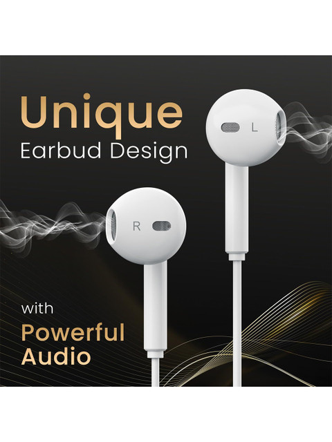 Portronics Ear Type C Wired Earphones with HD Mic Headphones