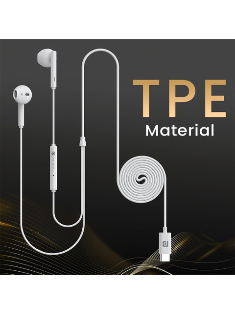 Portronics Ear Type C Wired Earphones with HD Mic Headphones