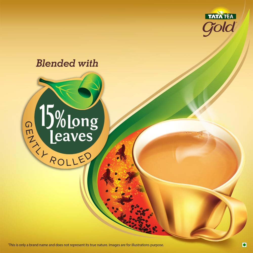 Tata Tea Gold, Assam teas with Gently Rolled Aromatic Long Leaves, Rich & Aromatic Chai, Black Tea, 1.5kg