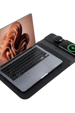 Acer ChargeMate 4-in-1 Wireless Charging Laptop Sleeve for 13" - 16" Laptops | Qi Fast Charging Pad for Phone & Earbuds | Mousepad | Height Adjustable Flap | Magnetic Closure |...