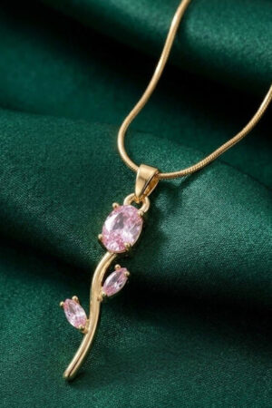 Airtick Gold-Plated Floral Pendants with Chains