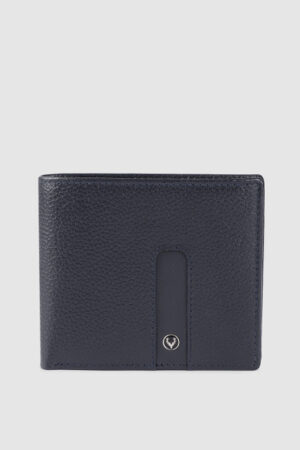 Allen Solly Men Navy Blue Solid Two Fold Wallet