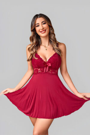 Broiden Self Design Shoulder Straps Baby Doll