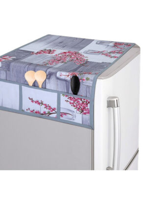 Crosmo PVC Waterproof Fridge Top Cover With 6 Utility Pockets