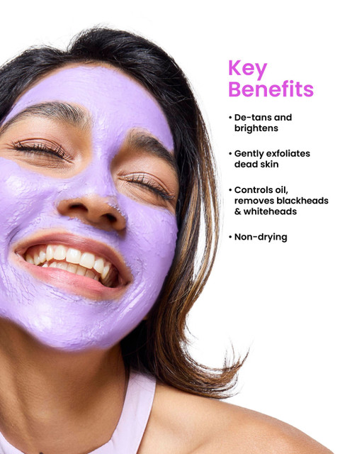 Foxtale De Tan Skin Radiance Mask With Lactic Acid-Brazilian Purple Clay & Kaolin Clay 75g