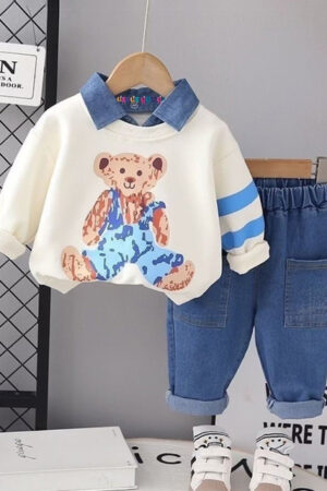 Googo Gaaga Boys Printed T-shirt with Trousers
