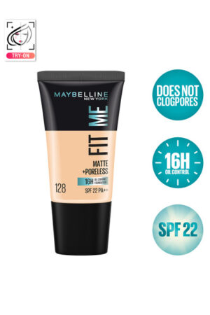 Maybelline New York Fit Me Matte+Poreless Foundation 18 ml - Warm Nude 128