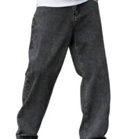 Men’s Baggy Fit Jeans – Loose Fit High-Rise Denim – Comfortable Casual Wear Jeans for Men – Trendy Street Style Denim Pants