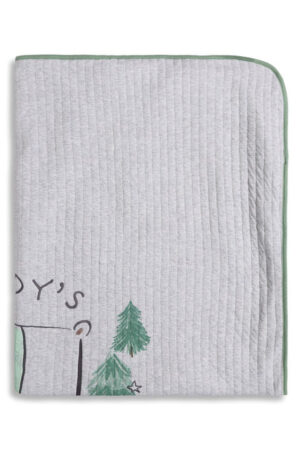 MINI KLUB Grey & Grey Cartoon Characters Blanket