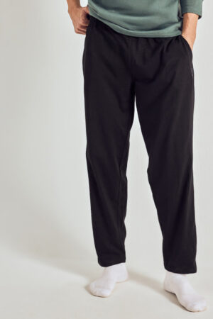 Pepe Jeans Men Black Solid Regular Fit Athleisure Cotton Lounge Pants