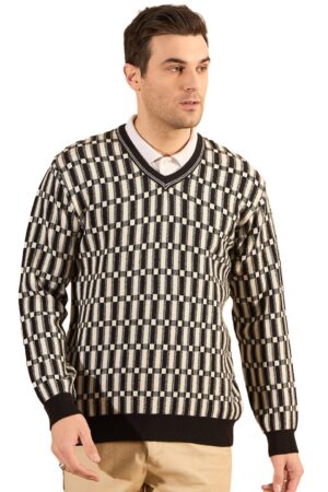 Pivl Men's Winter Checkered and Trendy Sweater