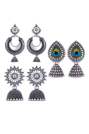 Sangria Alloy Silver-Plated Earrings