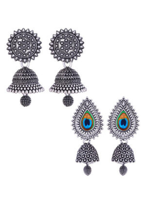 Sangria Alloy Silver-Plated Earrings