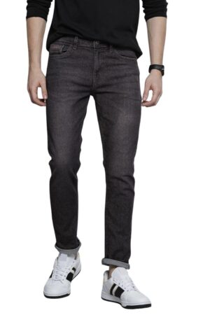 The Indian Garage Co Men Slim Fit Solid Mid-Rise Stretchable Jeans