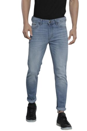 The Indian Garage Co Men Slim Fit Solid Mid-Rise Stretchable Jeans