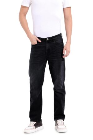 The Indian Garage Co Men Slim Straight Fit Solid Mid-Rise Stretchable Jeans