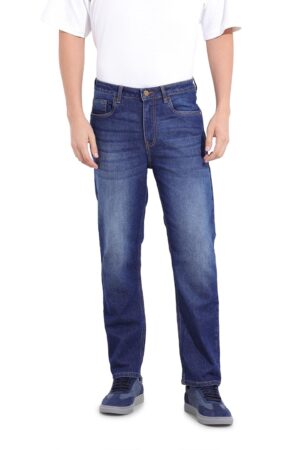 The Indian Garage Co Men Slim Straight Fit Solid Mid-Rise Stretchable Jeans